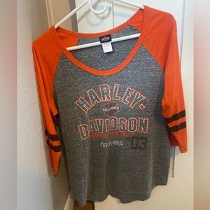Harley Davidson 3/4 sleeve lightweight shirt